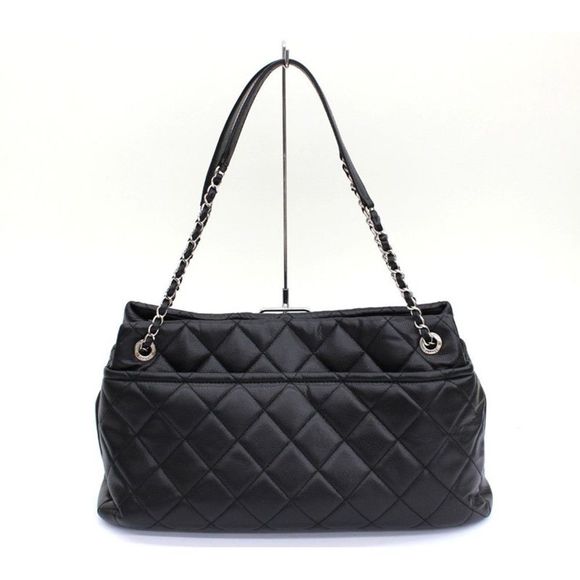 Chanel Caviar Chain Shoulder Matelasse Black Here Mark - Picture 2 of 7